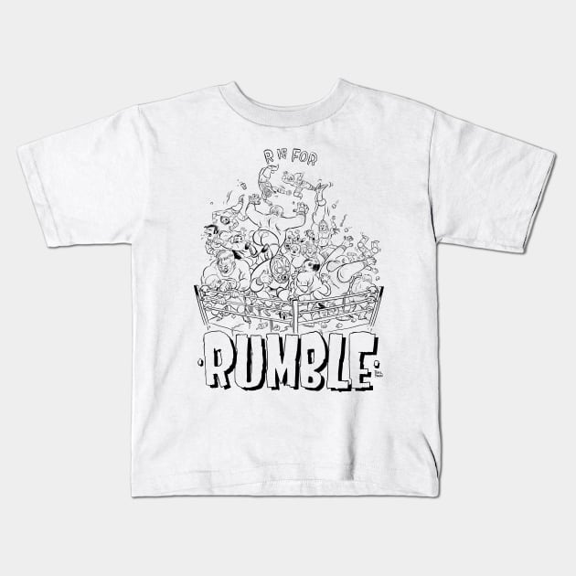 R is for Rumble Kids T-Shirt by itsbillmain